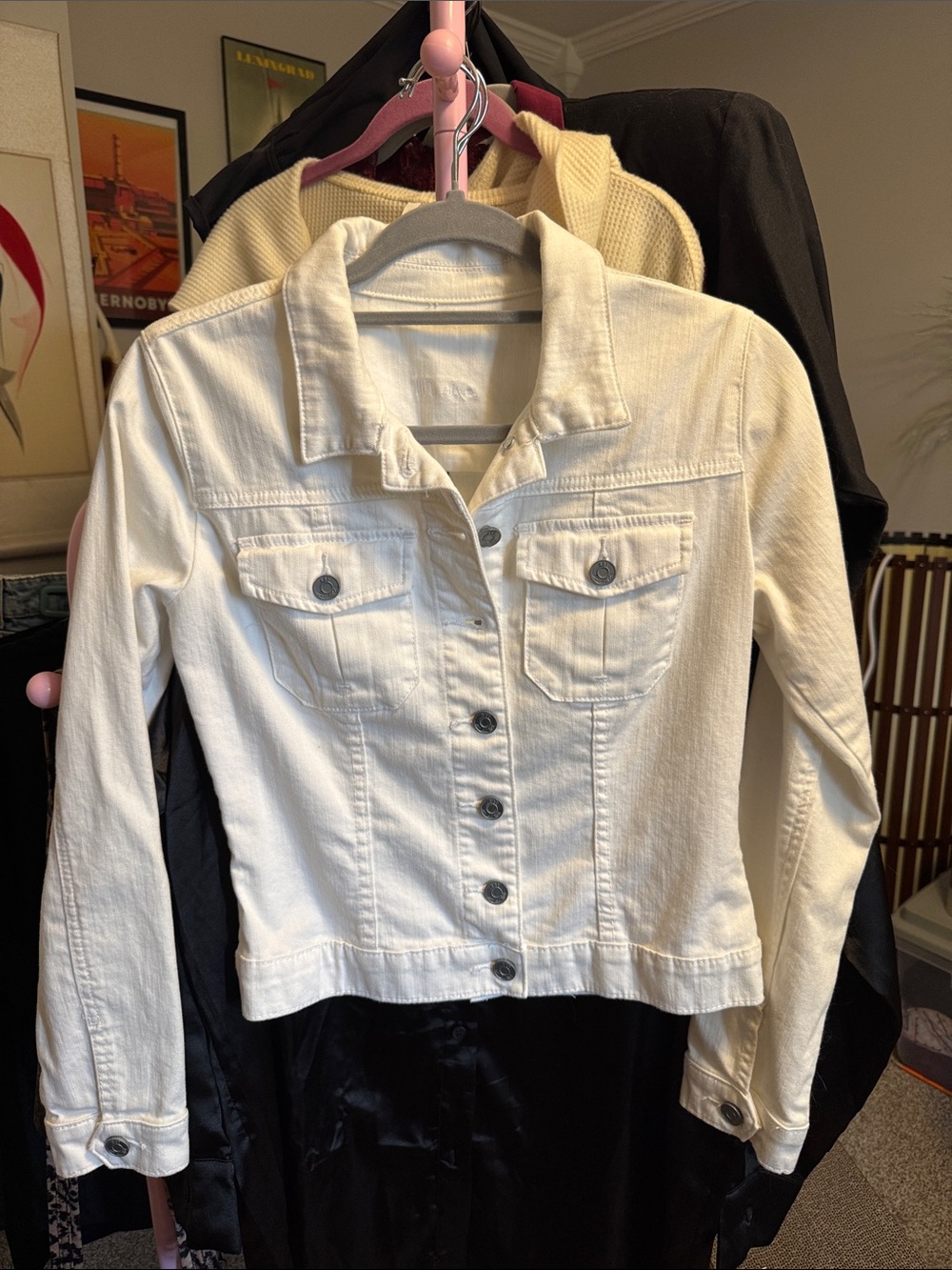 Kut from the Kloth White Denim Jean Jacket